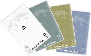 Aurora cursusblok A4 geruit 5x5 met marge en 100 vel