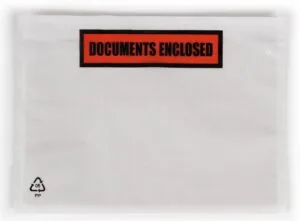 Paklijstenvelop Dokulops A6, ft 165 x 115 mm, doos van 1000 stuks, tekst: documents enclosed — postkameraccessoire