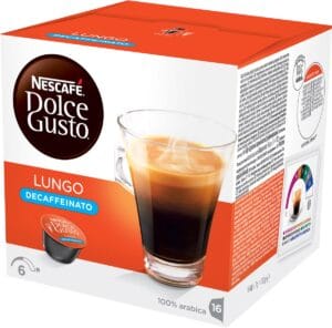Pak Nescafé Dolce Gusto koffiecapsules Lungo Decaffeinato met 16 capsules
