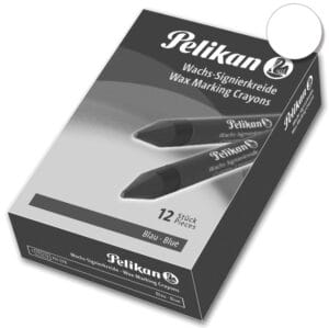 Doos Pelikan vetkrijt 772 wit met 12 ronde staafjes