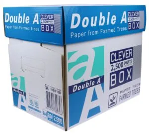 Doos Double A Premium printpapier A4 van 80 g/m² met 2500 vel