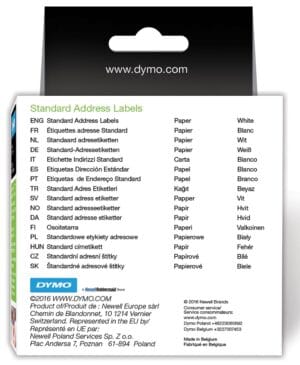 Dymo duurzame etiketten LabelWriter 28 × 89 mm - 130 etiketten — productfoto 2