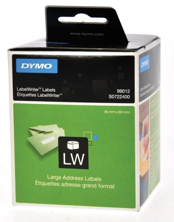 Dymo etiketten LabelWriter ft 89 x 36 mm, wit, 2 x 260 etiketten - Afbeelding 2