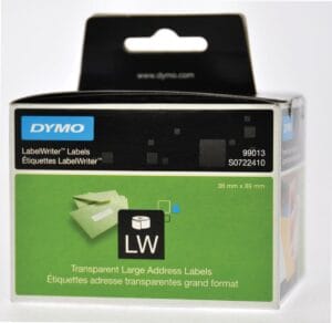 Dymo etiketten LabelWriter ft 89 x 36 mm, transparant, 260 etiketten — tapes en etiketten