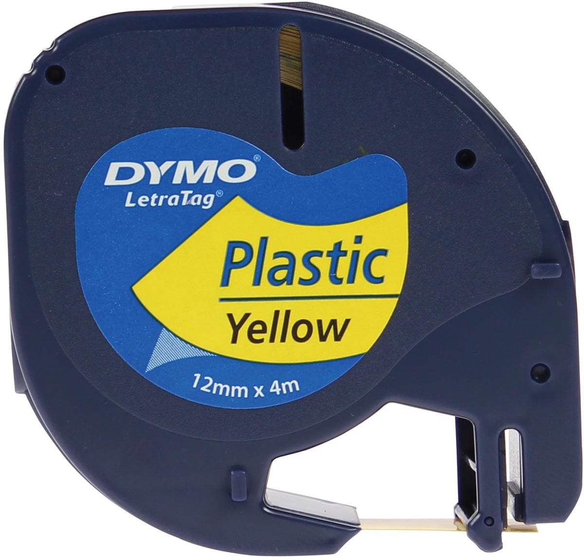Dymo LetraTAG Tape 12 Mm Plastic Geel Portaal Check