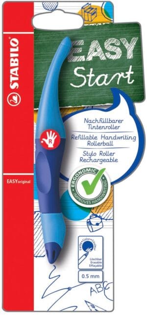 STABILO EASYoriginal roller voor rechtshandigen in blauw met dop