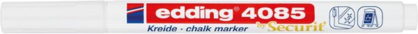 Edding Krijtmarker e-4085, ronde punt van 1 - 2 mm, wit