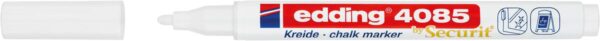 Edding Krijtmarker e-4085, ronde punt van 1 - 2 mm, wit - Afbeelding 2