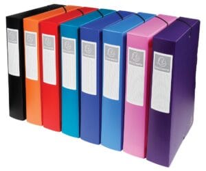 Exacompta elastobox A4 met rug van 6 cm in geassorteerde kleuren