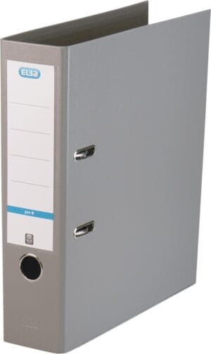 Grijze Elba ordner Smart Pro+ voor A4 met rug van 8 cm en hefboommechanisme