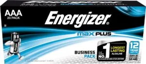 Energizer batterijen Max Plus AAA, pak van 20 stuks — niet-oplaadbare batterijen
