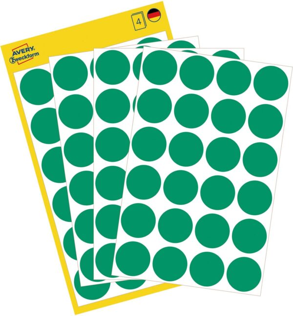 Avery Ronde etiketten diameter 18 mm, groen, 96 stuks - Afbeelding 2