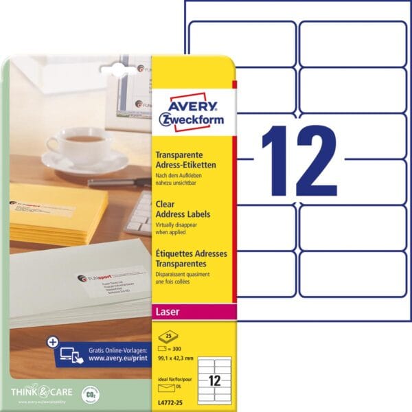 Etiket Avery J8162-40 99.1x33.9mm wit 64 | De Etiket Avery J8162-40 99.1x33.9mm wit 64 | De