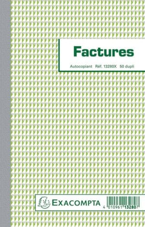Exacompta facturen, ft 21 x 13,5 cm, dupli, Franstalig — factuurboek