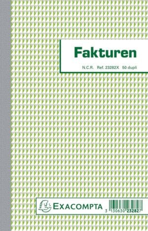 Exacompta factuurboek dupli 21 × 13,5 cm verticaal Nederlandstalig met 50 × 2 vel