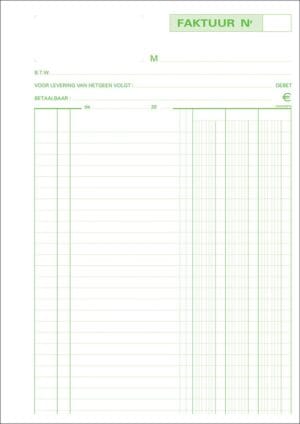 Exacompta facturen, ft 29,7 x 21 cm, dupli, verticaal, Nederlandstalig — factuurboek