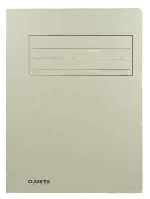 Class'ex dossiermap, 3 kleppen ft 23,7 x 34,7 cm (voor ft folio), grijs