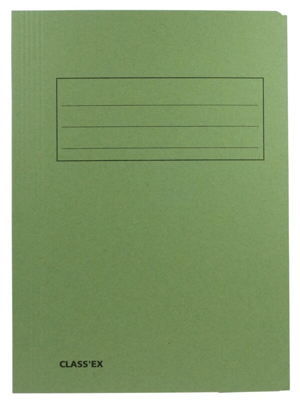 Class'ex dossiermap, 3 kleppen ft 23,7 x 32 cm (voor ft A4), groen