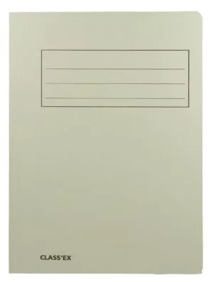Class'ex dossiermap, 3 kleppen ft 23,7 x 32 cm (voor ft A4), grijs