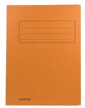 Class'ex dossiermap, 3 kleppen ft 23,7 x 32 cm (voor ft A4), oranje