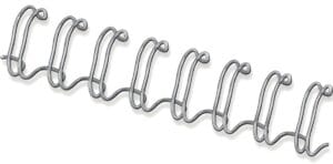 Doos Fellowes draadruggen van 6 mm in zilver, 100 stuks