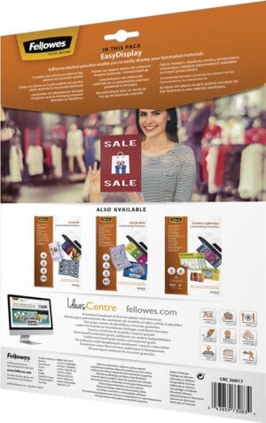 Fellowes Admire lamineerhoezen EasyDisplay Enhance80 A4 - 160 micron (2 Ć 80 micron), pak van 25 stuks ā productfoto 2
