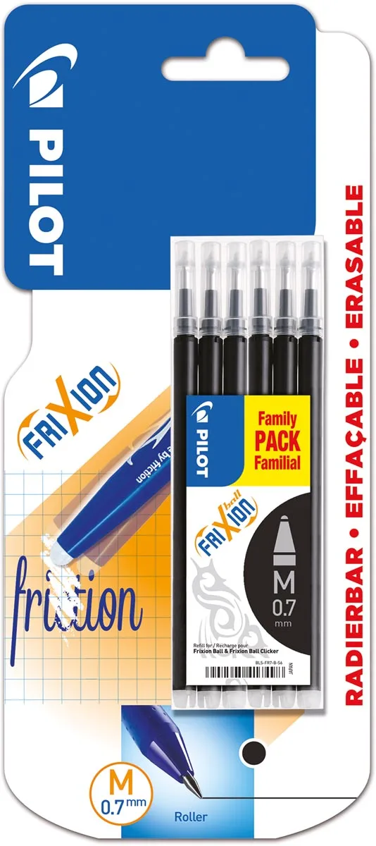 Pilot Gel Inkt Vullingen voor FriXion Ball 3 Gel Inkt Multi Pen & FriXion Ball Slim 0.5mm 3 Kleur Zwart/Blauw/Rood Inkt 3 x2 Packs 18 Vullingen Totale Waarde Set Pilot Gel Inkt Vullingen voor FriXion Ball 3 Gel Inkt Multi Pen & FriXion Ball Slim 0.5mm 3 Kleur Zwart/Blauw/Rood Inkt 3 x2 Packs 18 Vullingen Totale Waarde Set