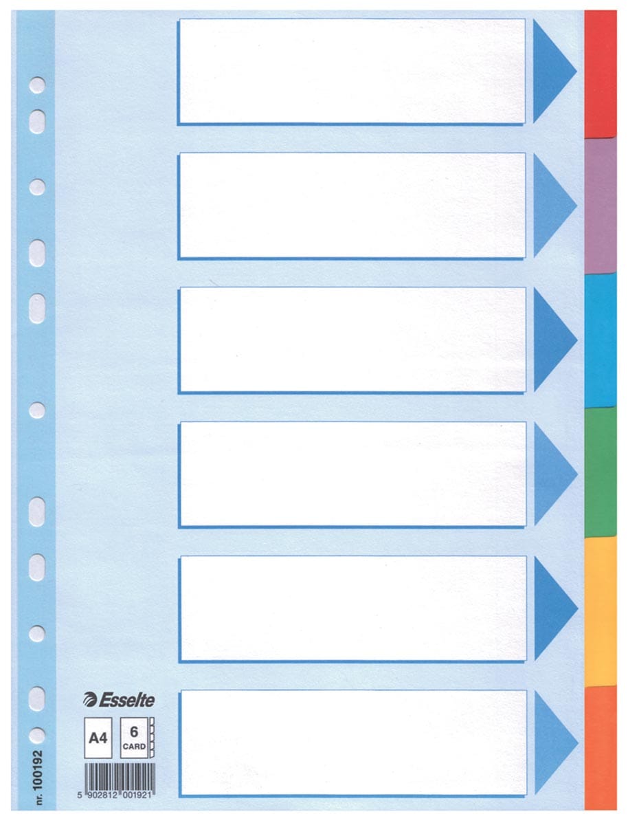 Esselte tabbladen 6 tabs - Afbeelding 2