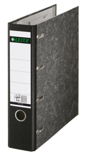 Leitz giro-bank ordner, ft A4, rug 75mm, karton, zwart — bankordner