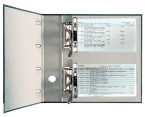Leitz giro-bank ordner, ft A4, rug 75mm, karton, zwart — detail 2
