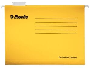 Gele Esselte Classic hangmap voor laden met tussenafstand 365 mm