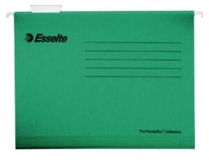 Groene Esselte Classic hangmappen voor laden in A4-formaat met tussenafstand 365 mm