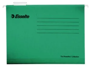 Groene Esselte Classic hangmappen voor laden in A4-formaat met tussenafstand 365 mm
