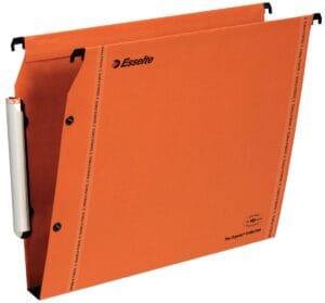 Oranje Esselte Orgarex laterale hangmappen A4 met bodem van 30 mm