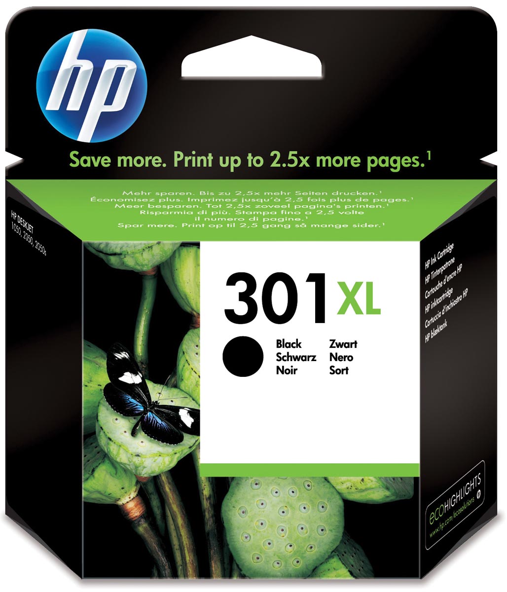 Bevriezen mouw Donker worden HP inktcartridge 301XL, 480 pagina's, OEM CH563EE, zwart | Portaal Check