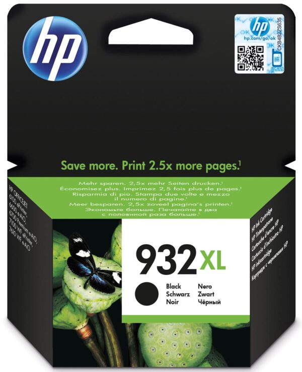 HP inktcartridge 932XL, 1.000 pagina's, OEM CN053AE, zwart
