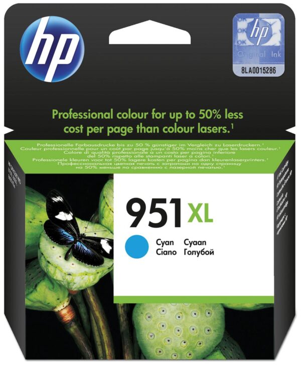 HP inktcartridge 951XL, 1.500 pagina's, OEM CN046AE, cyaan