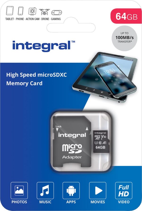 Integral microSDXC geheugenkaart, 64 GB - Afbeelding 2