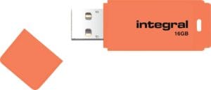 Integral Neon USB 2.0 stick - 16 GB, oranje ā productfoto 2