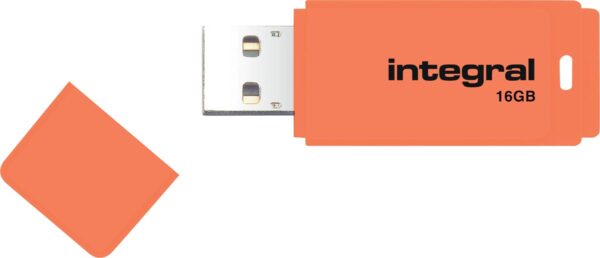 Integral Neon USB 2.0 stick, 16 GB, oranje - Afbeelding 2