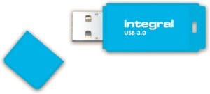Integral Neon USB 3.0 stick - 64 GB, blauw ā productfoto 2