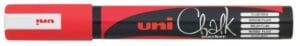 Uni-ball krijtmarker in rood met ronde punt van 1,8 tot 2,5 mm
