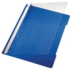 Leitz snelhechtmap blauw A4 met transparant voorblad en metaalmechanisme