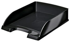 Zwart Leitz brievenbakje Plus 5226 WOW van polystyreen voor A4-papier