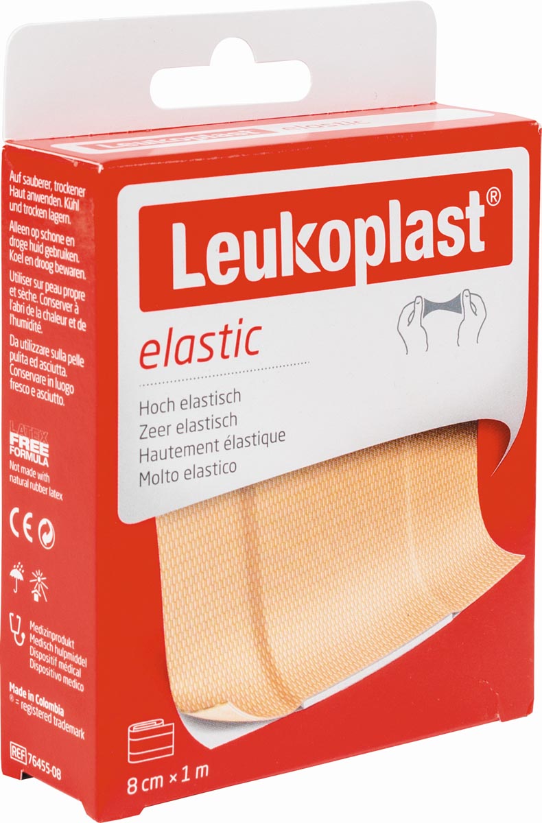 Ondenkbaar kosten Inschrijven Leukoplast elastische pleister, 8 cm x 1 m | Portaal Check