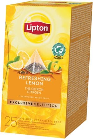Doos Lipton Tea Company Exclusive Selection thee met citroensmaak, 25 zakjes