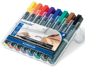 Staedtler Lumocolor 352 permanent marker - ronde punt 2 mm, etui van 8 stuks — productfoto 2