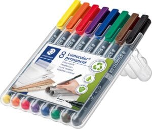Staedtler Lumocolor 318 OHP-marker permanent 0,6 mm - etui van 8 stuks — productfoto 2