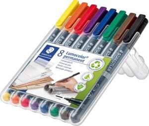 Staedtler Lumocolor 317 OHP-marker permanent 1,0 mm - etui van 8 stuks — productfoto 2