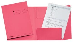 Roze Esselte dossiermap A4 van gerecycled karton met drie kleppen